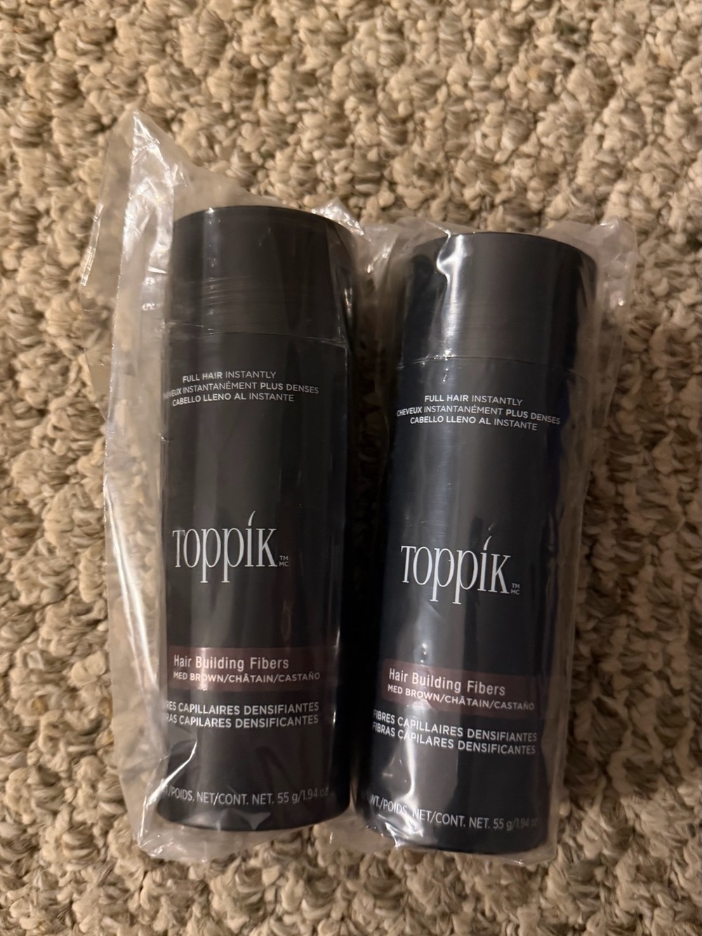 Toppik Hair Building Fibers - Medium Brown 55g X Large Bottle (2 Pack)